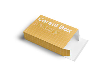 Mockup of open customizable rectangular box