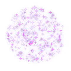 Glittering stars' particles. 3d rendering.	