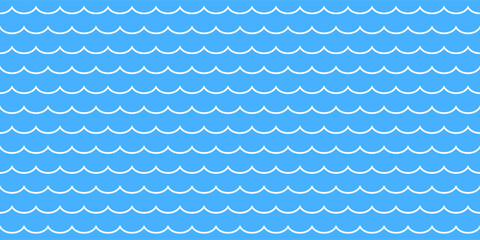 Sea waves seamless vector texture. Vector pattern design.