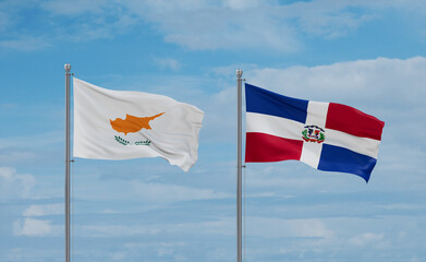 Belgium and Cyprus flags, country relationship concept