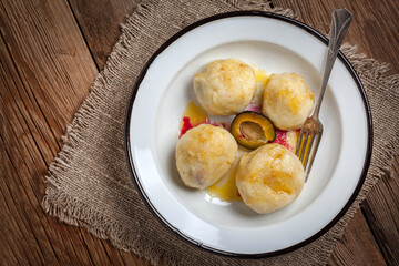 Sweet plum dumplings.