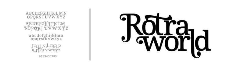 Elegant alphabet letters font and number. Classic Lettering Minimal Fashion Designs. Typography modern serif fonts regular decorative vintage concept. vector illustration