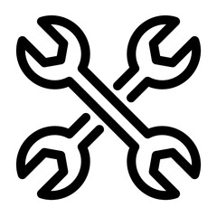 wrench line icon