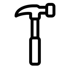 hammer line icon