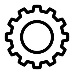 gear line icon