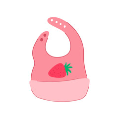 bib cartoon. child infant toddler food wear bib sign. isolated symbol vector illustration