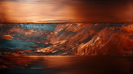 Ethereal Copper Vistas: The Ultimate Metal Textured Experience - Generative AI