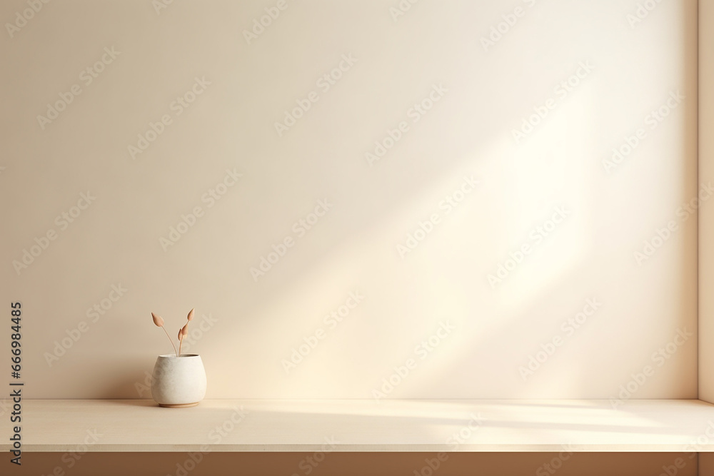 Wall mural a minimalist beige scene