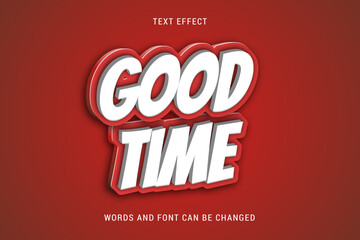 good time text effect editable eps