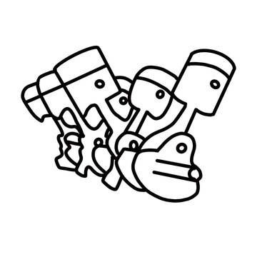 recommend clip art: piston valve Hand drawn organic line doodle