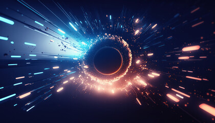 data technology abstract futuristic illustration