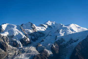 Mont Blanc Mountain in French Alps. France