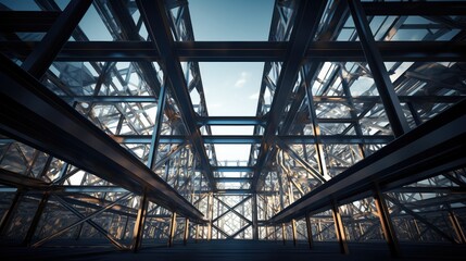 Architecture building steel background