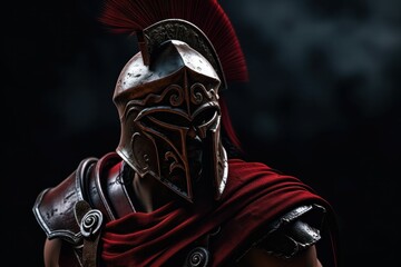 Naklejka premium An armored figure, adorned in a cape, exudes strength and mystery as they prepare for battle