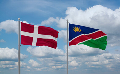 Namibia and Denmark, country relationship concept