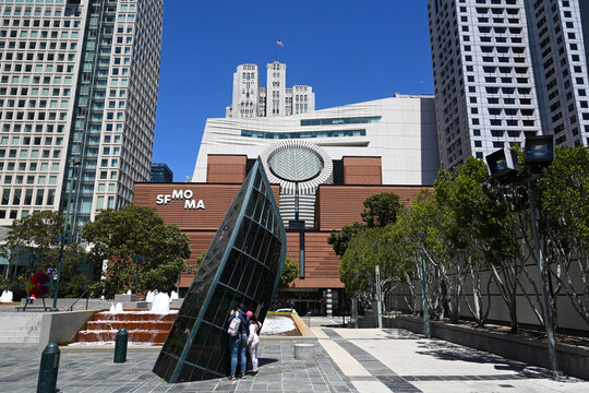 San Francisco, CA, USA - July 27, 2023: The San Francisco Museum of Modern Art (SFMOMA).