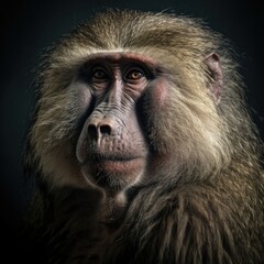 Fierce and curious, a furry macaque gazes intensely at the camera, revealing the untamed spirit of the wild within this captivating primate