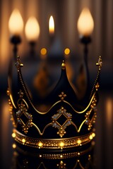 golden crown on a dark background