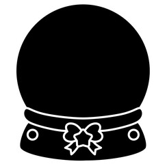 Christmas snow globe silhouette 