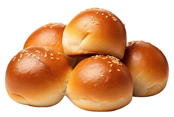 Set of hamburger bread with sesame seeds. Hamburger buns isolated on a white or Transparent background. PNG - Powered by Adobe