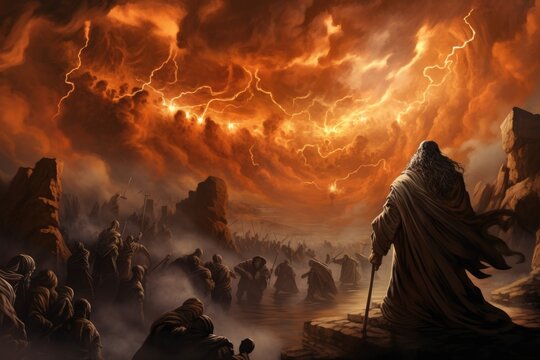 Elijah's showdown with the prophets of Baal. - biblical story