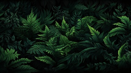 Generative AI. Background of leaves close up