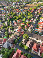 aerial view of the city