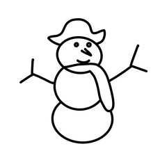 snowball Hand drawn organic line doodle