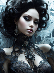 Sensual portrait of a fantasy queen: A touch of danger