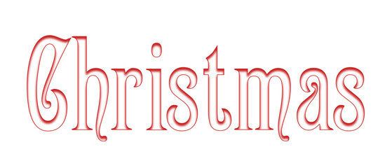 Christmas text art red merry new year
