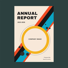 Company Annual report brochure flyer design  vector template
