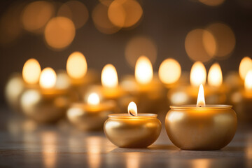 Illuminating ambiance: Radiant glow of burning candles
