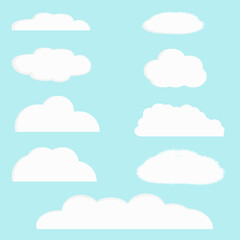 clouds on blue sky. Vector illustration