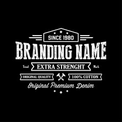 Premium-quality vintage logo, t-shirt and badge design
