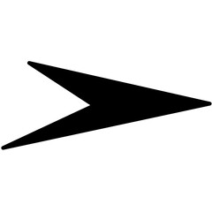 Digital png illustration of black arrow pointing right on transparent background