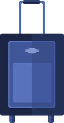 Digital png illustration of luggage with copy space on transparent background
