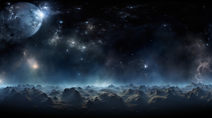 Fototapeta na wymiar Space nebula panorama equirectangular projection environment