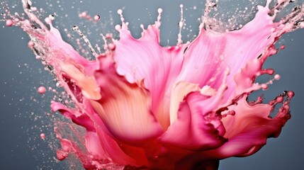 Splash resembling a flower petal. AI generated