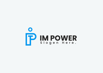 business logo design | IP logo design | letter IP