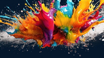Splash with a splatter effect. AI generated