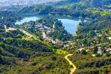 Panoramic Overlook of Hollywood Reservoir