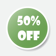 Special offer banner. Green circle. Vector illustration