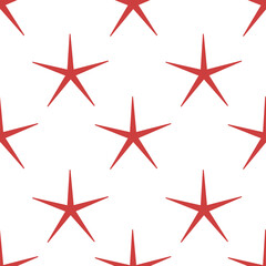 Digital png illustration of red stars pattern on transparent background