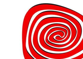 Abstract background with rotating swirl line pattern. Simple dartboard pattern and with some copy space area