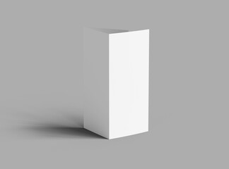 Blank A4 Trifold booklet template for presenting your design. 3d render