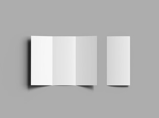 Blank A4 Trifold booklet template for presenting your design. 3d render