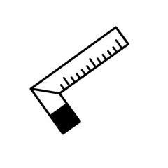 carpenter's ruler vector with simple design