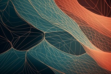 patterned background created by interconnected lines. Generative AI