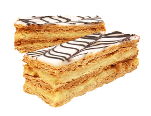 French pastry - mille-feuille / Transparent background