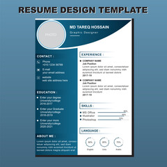 UNIQUE CLEAN RESUME DESIGN TEMPLATE